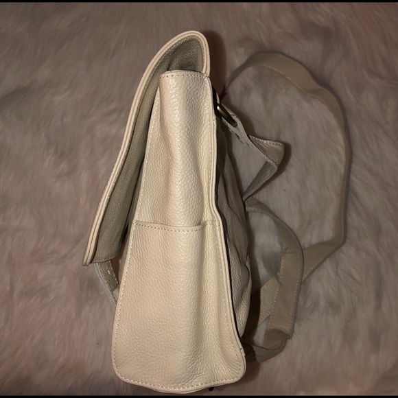 NWOT Vere Verto Leather Cream Convertible Backpack - Picture 5 of 8